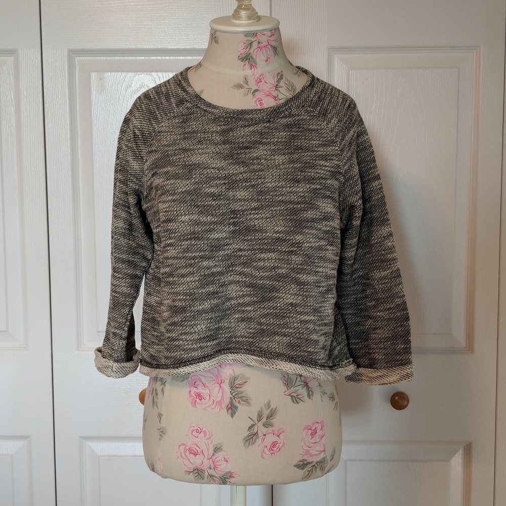 Black and White cropped Billa Bong Sweater